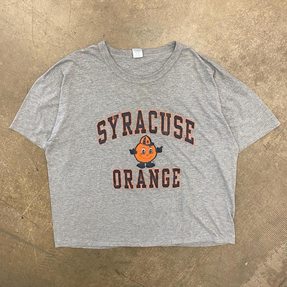 Vintage University of Syracuse Orange Mascot Russell Athletic T-Shirt Size XL